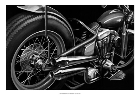 Framed Vintage Motorcycle II Print