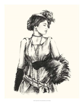 Framed Vintage Fashion I Print