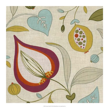 Framed Cabana Floral I Print