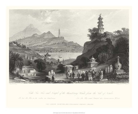 Framed Temple, at Lake Lee-Hoo Print