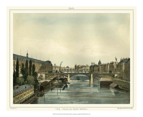 Framed Vue Du Pont Royal Print