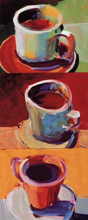 Framed Three Cups o&#39; Joe II Print