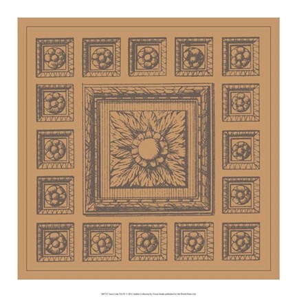 Framed Terra Cotta TIle IV Print