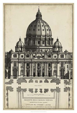 Framed Basilica at the Vatican Print