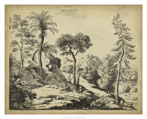 Framed Classical Landscape I Print