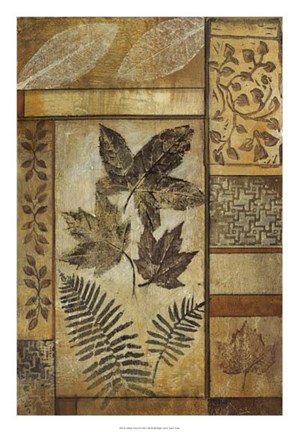 Framed Falling Leaves II Print