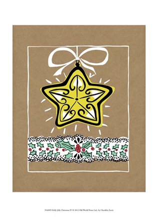 Framed Holly Jolly Christmas IV Print