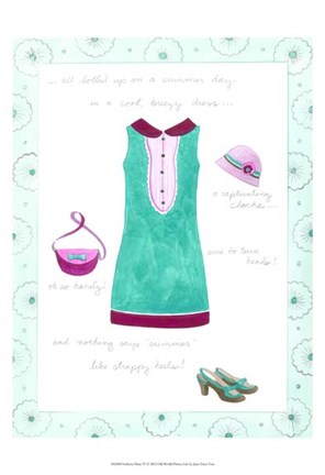 Framed Fashion Diary IV Print