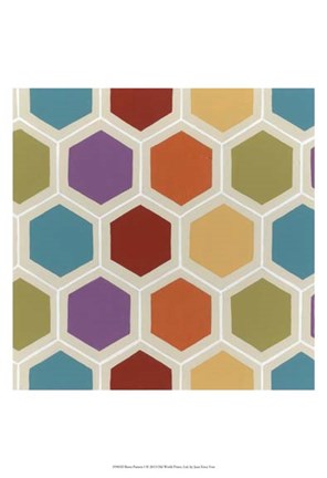 Framed Retro Pattern I Print