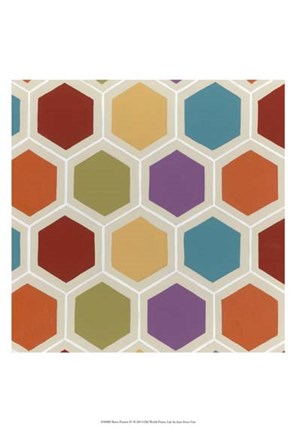 Framed Retro Pattern IV Print