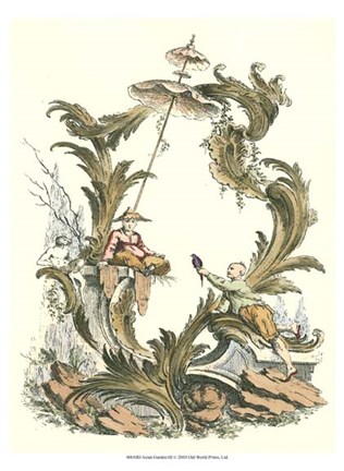 Framed Asian Garden III Print