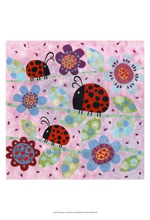 Framed Lady Bugs Print