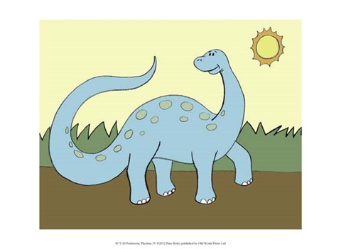 Framed Prehistoric Playtime IV Print