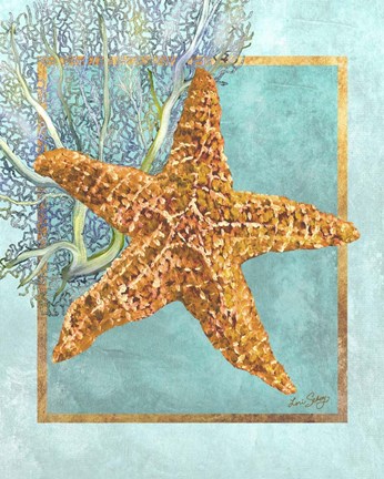 Framed Starfish and Coral Print