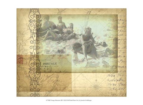 Framed Vintage Memories III Print