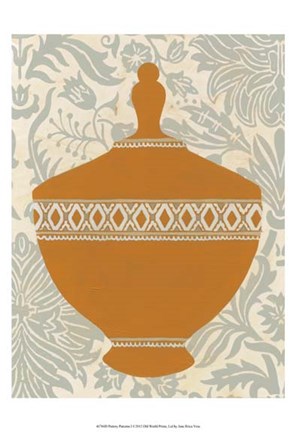 Framed Pottery Patterns I Print