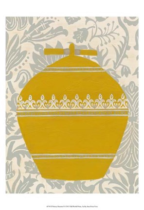 Framed Pottery Patterns II Print