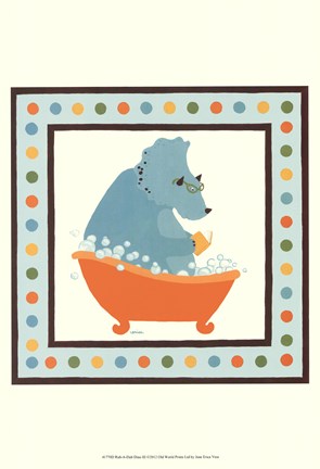 Framed Rub-A-Dub Dino III Print