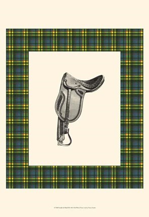 Framed Saddle and Plaid II Print