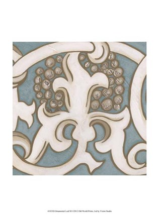 Framed Ornamental Leaf III Print