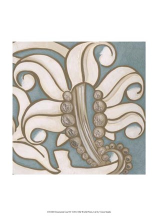 Framed Ornamental Leaf IV Print