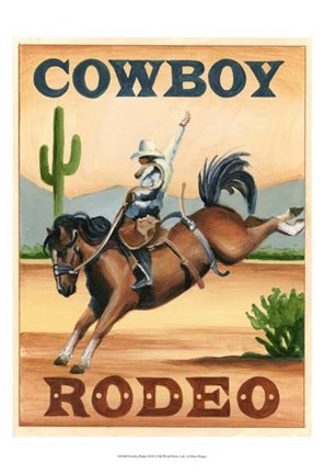 Framed Cowboy Rodeo Print