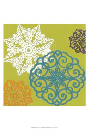 Framed Vibrant Winter Lace I Print