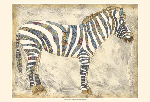 Framed Royal Zebra Print