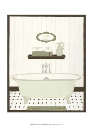 Framed Parisian Bath III Print