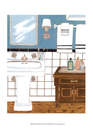 Framed Classic Bath II Print