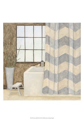 Framed Patterned Bath II Print