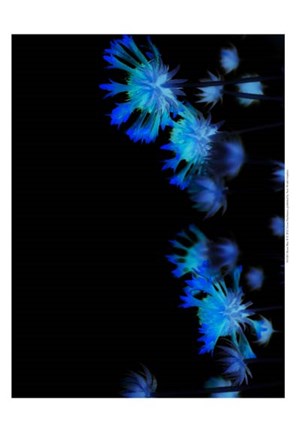 Framed Moon Blue II Print