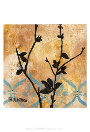 Framed Modern Tree in Black II Print