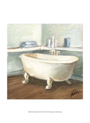 Framed Porcelain Bath II Print