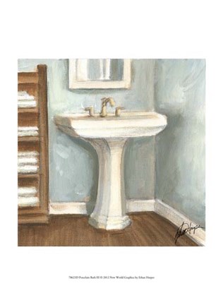 Framed Porcelain Bath III Print