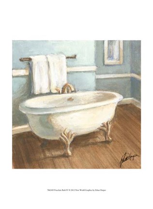 Framed Porcelain Bath IV Print