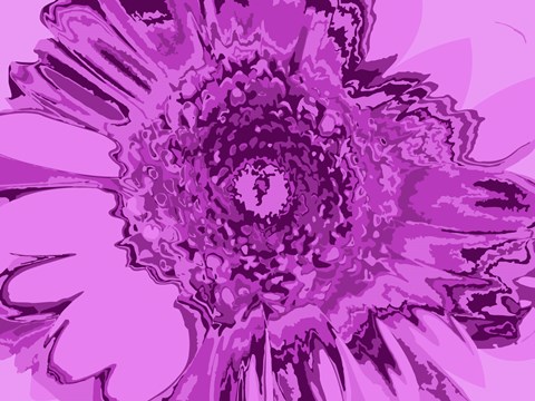 Framed Pink Abstract Flower Print