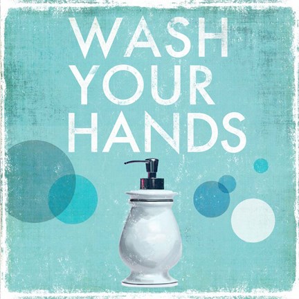 Framed Wash your Hands Print