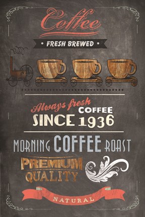 Framed Coffee Menu II Print