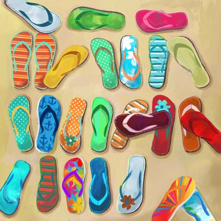 Framed Flip Flops I Print