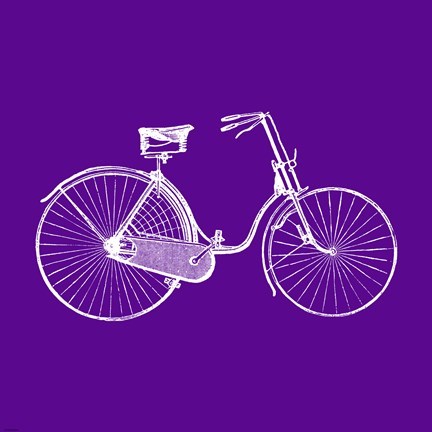 Framed Purple Bicycle Print