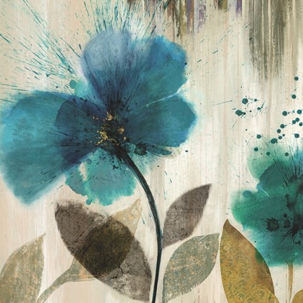 Framed Teal Splash II Print