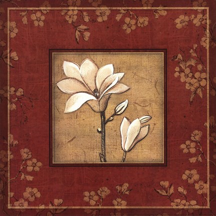 Framed Touch of Red III Print