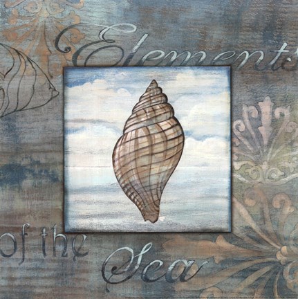 Framed Elements of the Sea I Print