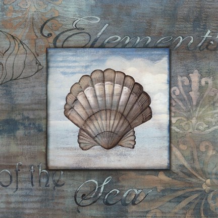 Framed Elements of the Sea II Print