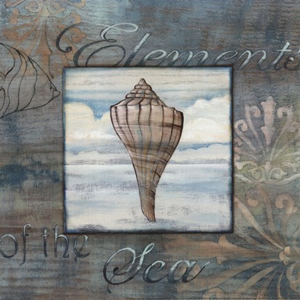 Framed Elements of the Sea III Print