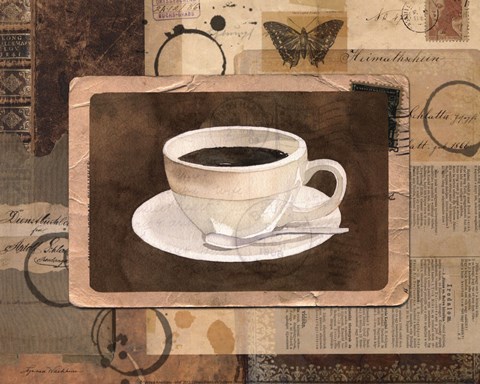 Framed Vintage Americano - mini Print