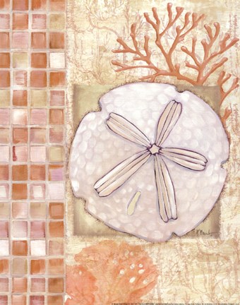 Framed Mosaic Shell Collage IV - mini Print