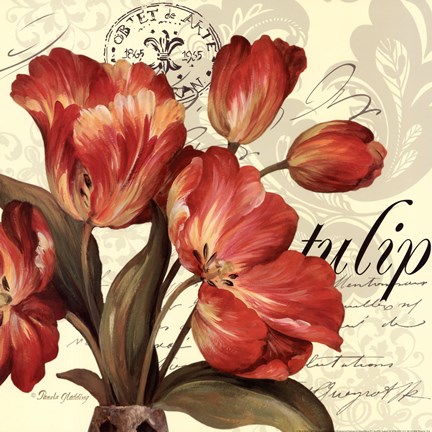 Framed Red &amp; White II Print