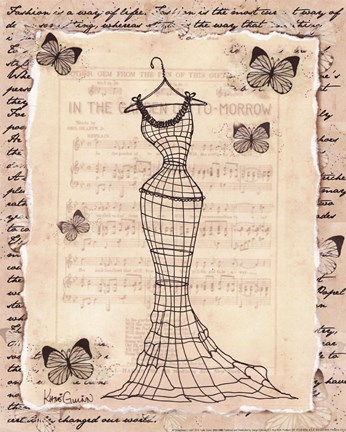 Framed Wire Dress I - mini Print